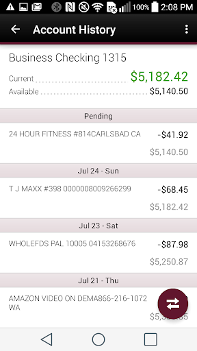 Mechanics Bank Mobile Banking Screenshot 2